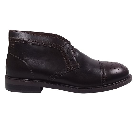 Dunham Men's NEW Gavin-Dun Brown Wingtip Round Toe Leather Chukka Boot Size 8 4E - Picture 1 of 12